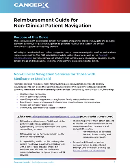 Reimbursement Guide for Non-Clinical Patient Navigation 