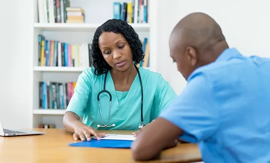 Black Patient and Doctor